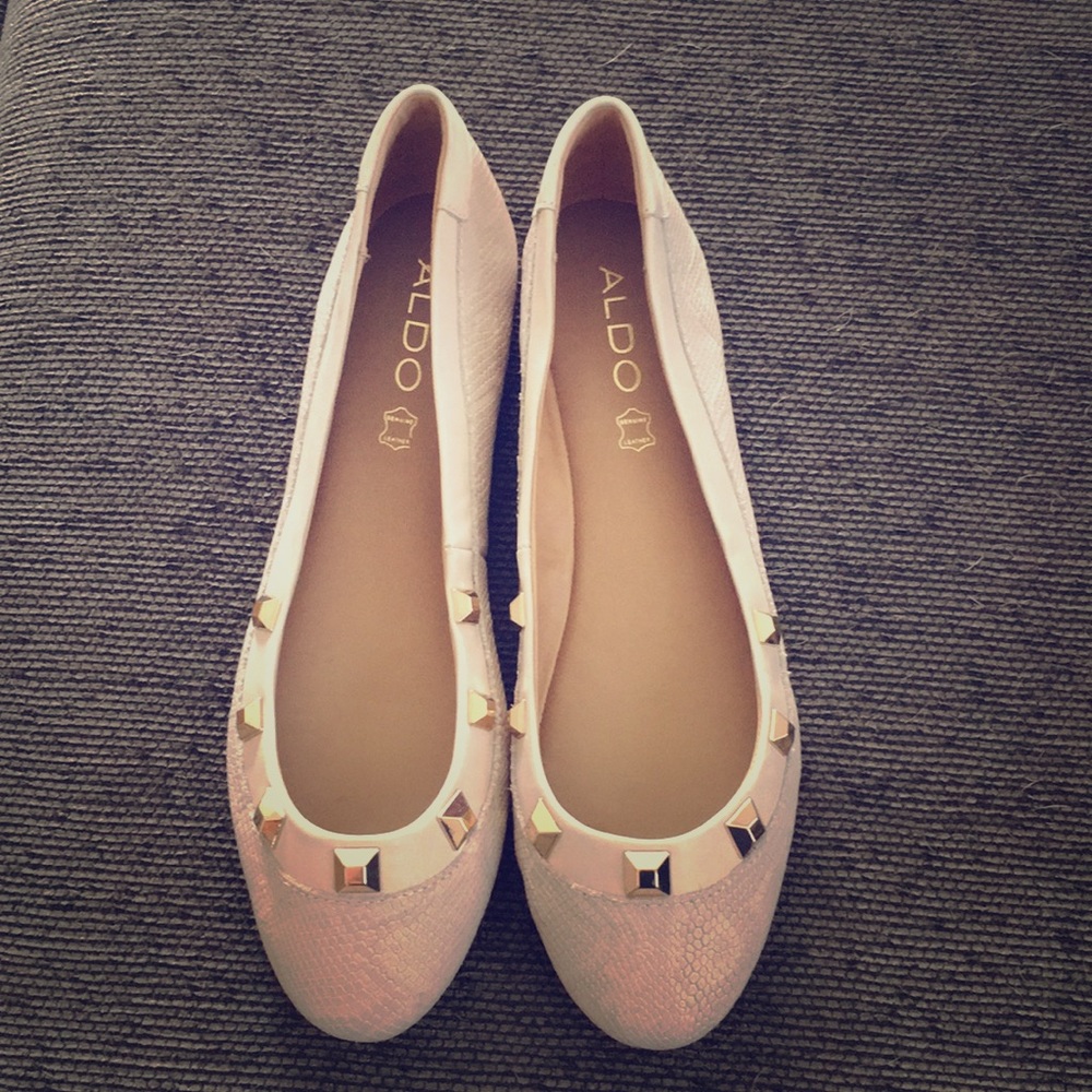 Brand new, never worn Aldo studded flats